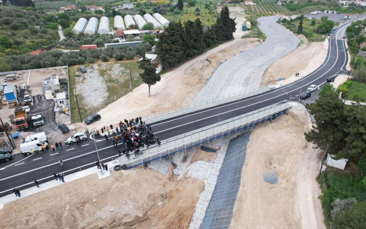 Στην κυκλοφορία η νέα γέφυρα στο Αλιγαρόρεμα Βόλου