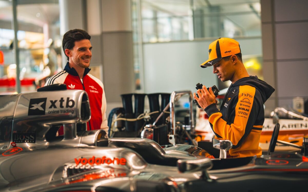 O Rice της Άρσεναλ μπήκε σε προσομοιωτή F1 μαζί με τον Norris (video)